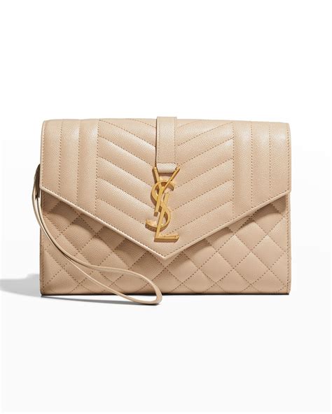 ysl clutch cream|ysl envelope clutch bag.